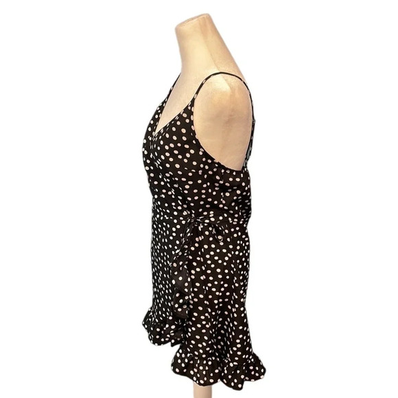 Princess Polly Her Jewel Black‎ & White Polka Dot Mini Dress Size 8 - Picture 6 of 10
